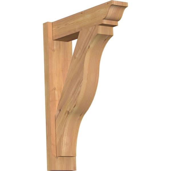 Ekena Millwork 6 in. x 28 in. x 20 in. Western Red Cedar Fuston Traditional Smooth Outlooker
