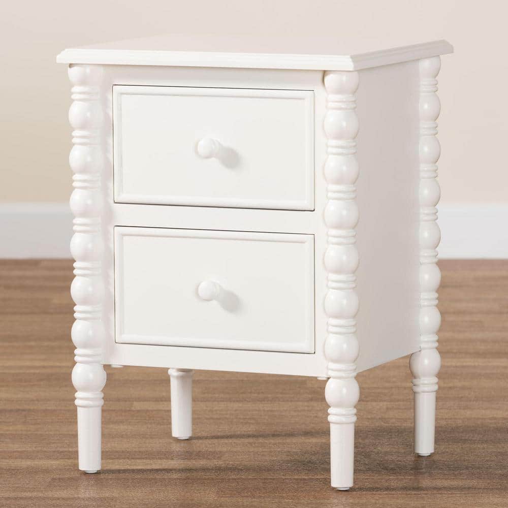 Malinda 17.7 in. Black Rectangle Wood End Table with 2-Drawers - thumbnail 8