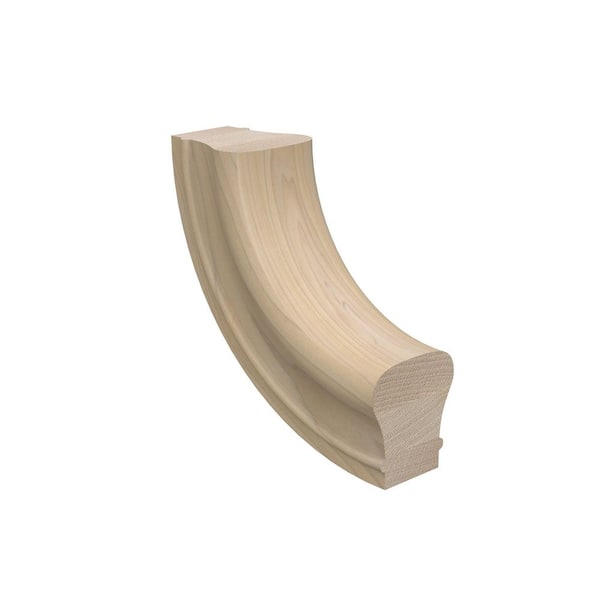 EVERMARK Stair Parts 7014 Unfinished Poplar Up-Easing Handrail Fitting