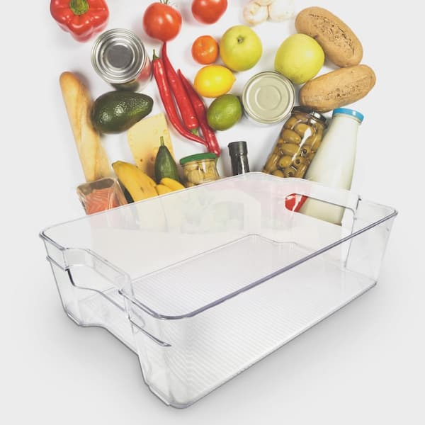 Vacuum Food Storage Container Transparent Fridge Organizer with