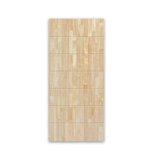 24 in. x 80 in. Hollow Core Natural Pine Wood Unfinished Interior Door Slab