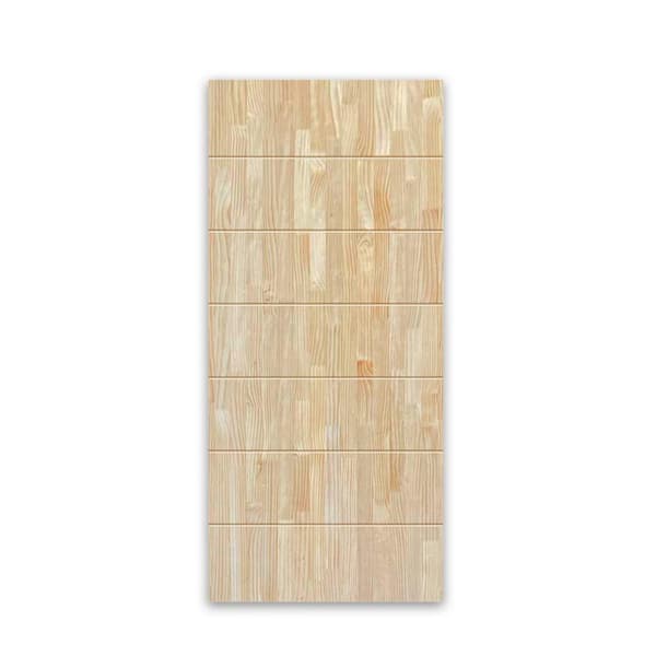 CALHOME 30 in. x 80 in. Hollow Core Natural Solid Wood Unfinished Interior Door Slab