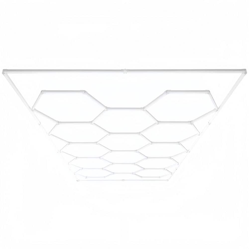 Hexagon Garage Lights 148 in. 70920LM 6500K 14 Grid Systems White Honeycomb Hexagonal Garage LED Lights Car Lighting price history on PriceWatchPro