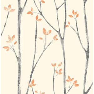 Ingrid Orange Scandi Tree Strippable Roll (Covers 56.4 sq. ft.)
