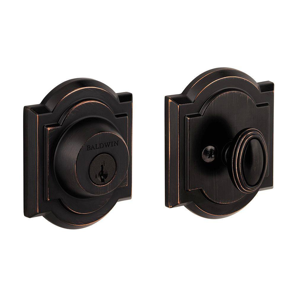 Baldwin Prestige Single Cylinder Bronze Arched Deadbolt