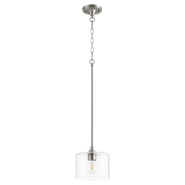 quorum Dakota 1-Light Satin Nickel Pendant