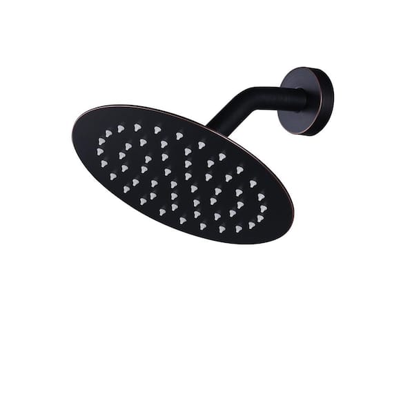 1-Spray Patterns with 1.8 GPM 8 in. Wall Mount Rain Fixed Shower Head in Oil Rubbed Bronze