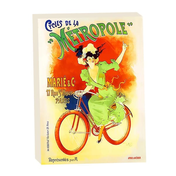 VENICE BEACH Collections Affiche Cycles de la Metropole Vintage French Cycling Poster by Grotto Studios Unframed Graphic Print 24 in. x 18 in.
