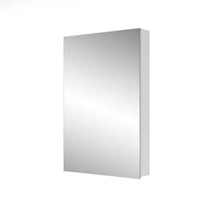 24 in. W x 36 in. H Rectangular Wood Medicine Cabinet with Mirror Recessed or Surface Mount Bathroom Wall Cabinet