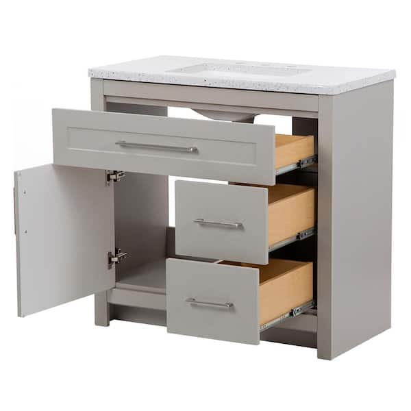 Home Decorators Collection Clady 37 in. Single Sink Gray
