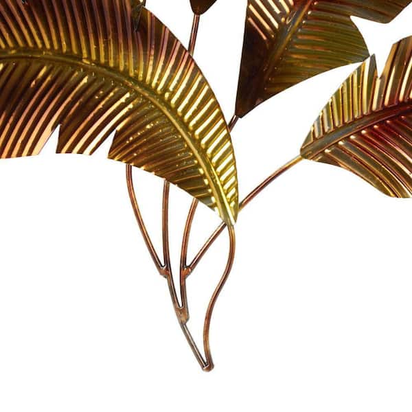 Litton Lane 33 in. x 26 in. Copper Stainless Steel Ombre Layered