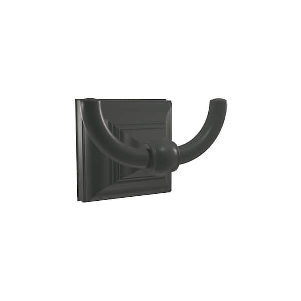 Amerock Markham Double Prong Robe Hook in Matte Black