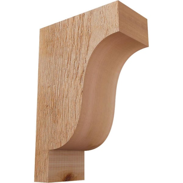 4 in. x 8 in. x 12 in. Western Red Cedar Newport Rough Sawn Corbel