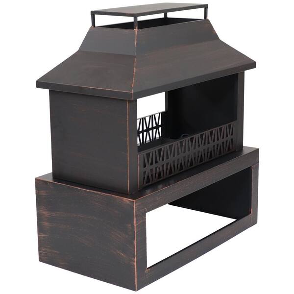 Sunnydaze Decor Backyard Blaze Steel Outdoor Fireplace Fire pit with