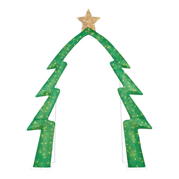 8.5 ft. Yuletide Lane Twinkling LED Christmas Tree Archway Holiday Yard Decoration