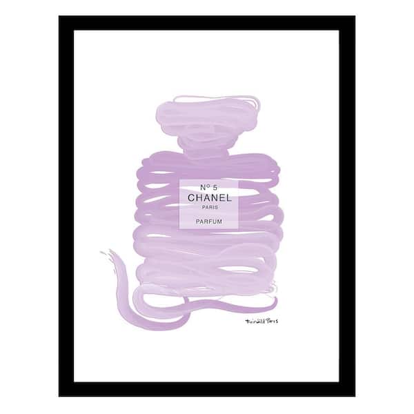 VENICE BEACH Collections Fashion Glam Perfume Bottle Ribbon Drawing by Fairchild Paris 1 Piece Framed Graphic Print 18 in. x 14 in.
