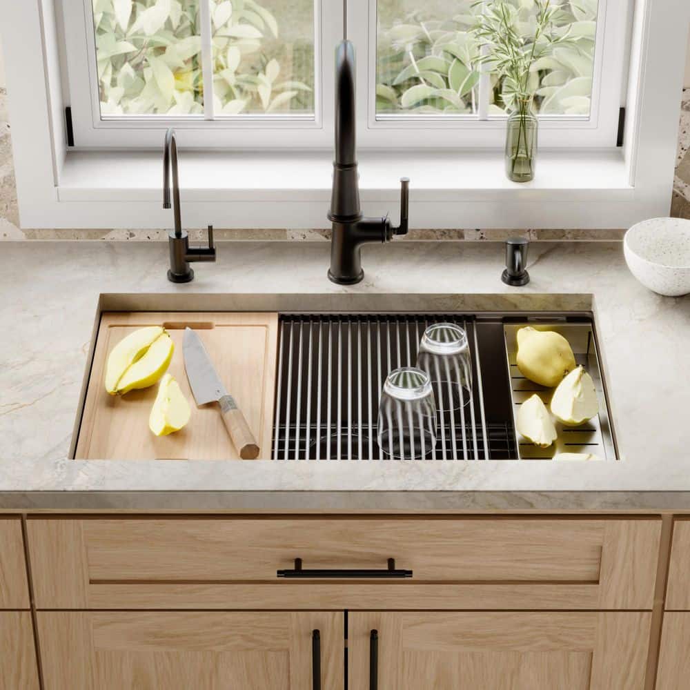 Karran QUWS- 875 Quartz/Granite 32.5 in. Single Bowl Undermount