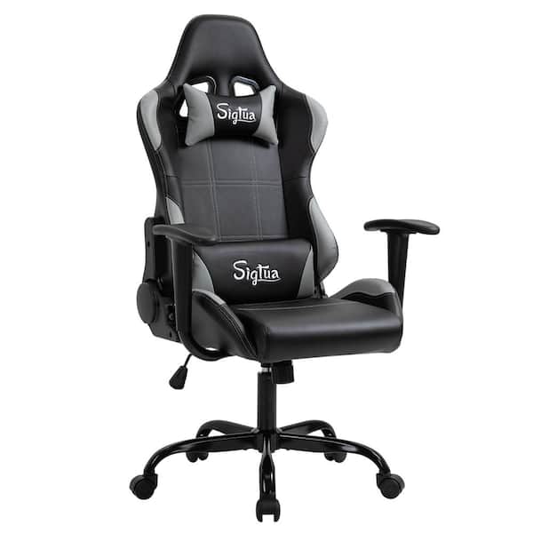 Grosofi Sigtua Black Ergonomic Gaming Chair Racing Style Office Chair with High Backrest