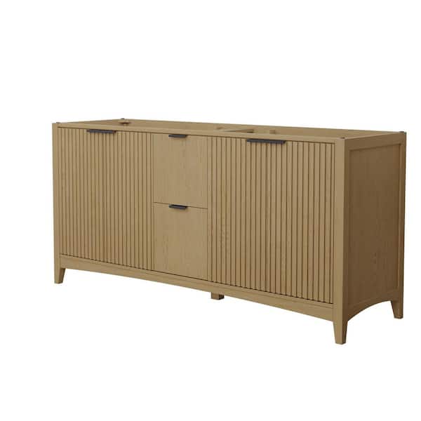 Palmilla 71.25 in. Bath Vanity Cabinet without Top in Natural Oak Assembled