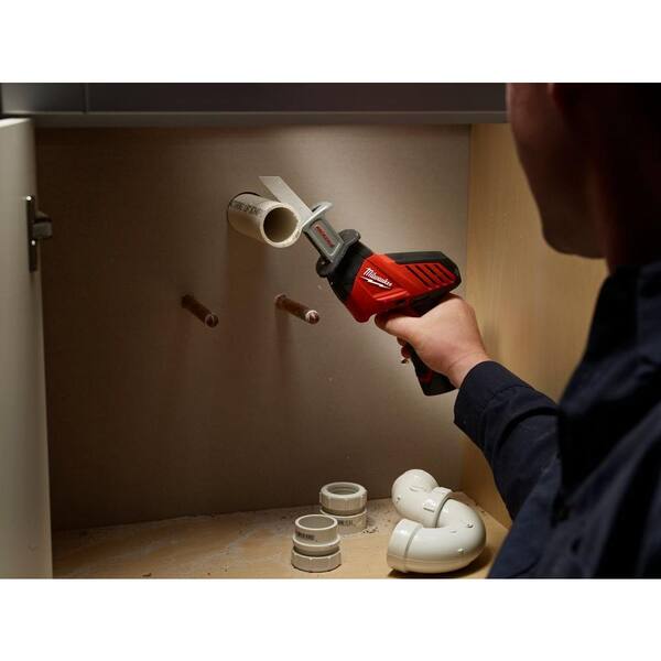Milwaukee - M12 12-Volt Lithium-Ion Cordless HACKZALL Reciprocating Saw Kit with Free M12 3/8 in. Hammer Drill