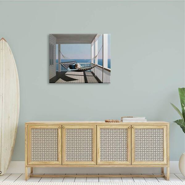 Stupell Industries Coral Seaweed Blue White Beach Design by Vision Studio  Canvas Home Wall Art 48 in. x 36 in. agp-193_fr_16x20 - The Home Depot