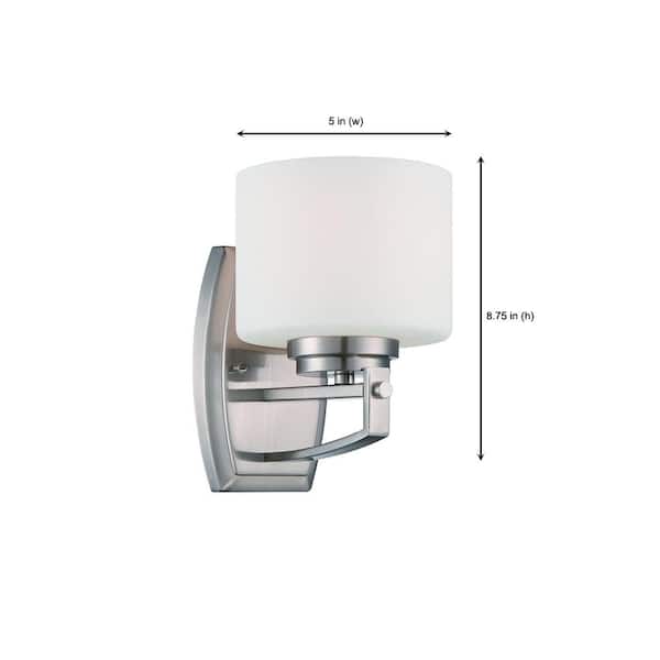 Elk Lighting CN579171 Summit Place 1-Light for The Bath in Oil Rubbed Bronze with Opal White Glass Vanity Wall Sconce