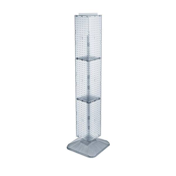 Azar Displays 8 in. W x 8 in. D x 64 in. H Interlock Peg Tower on a Revolving Base