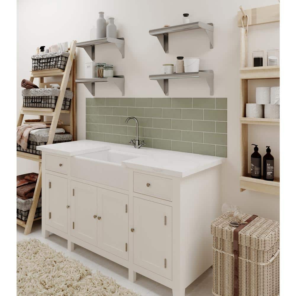 16'' Stainless Steel Wall Shelf with Brackets