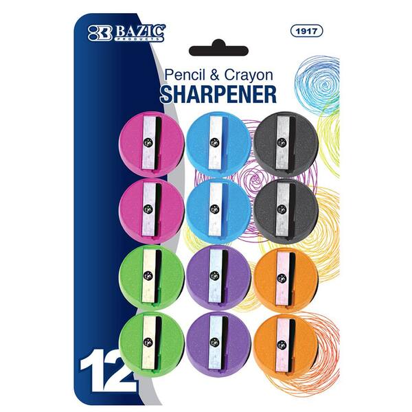 Bazic Products 12-Count Round Pencil Sharpener (Box of 24)