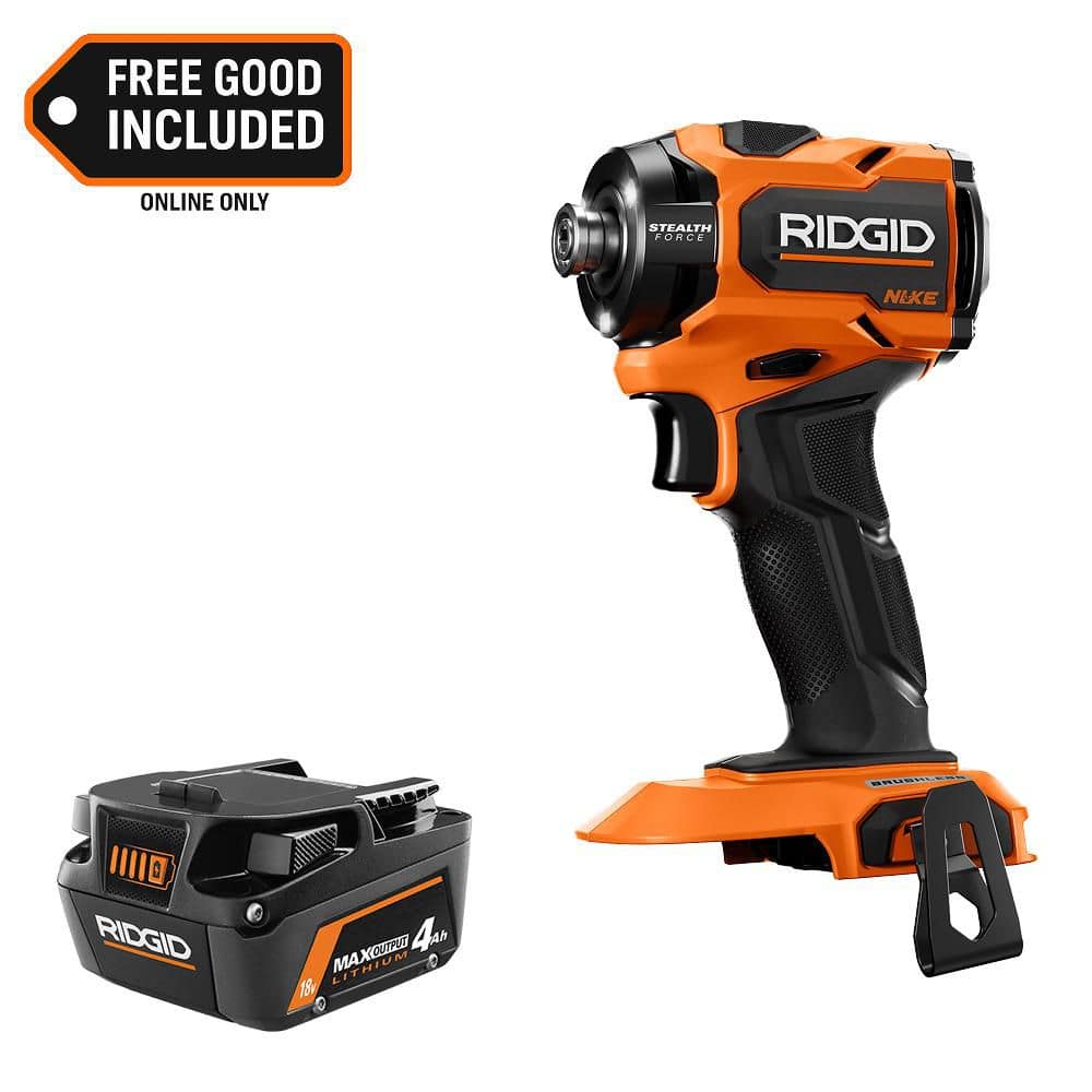 RIDGID 18V NUKE Brushless Cordless 1/4 in. Hex Stealth Force Pulse