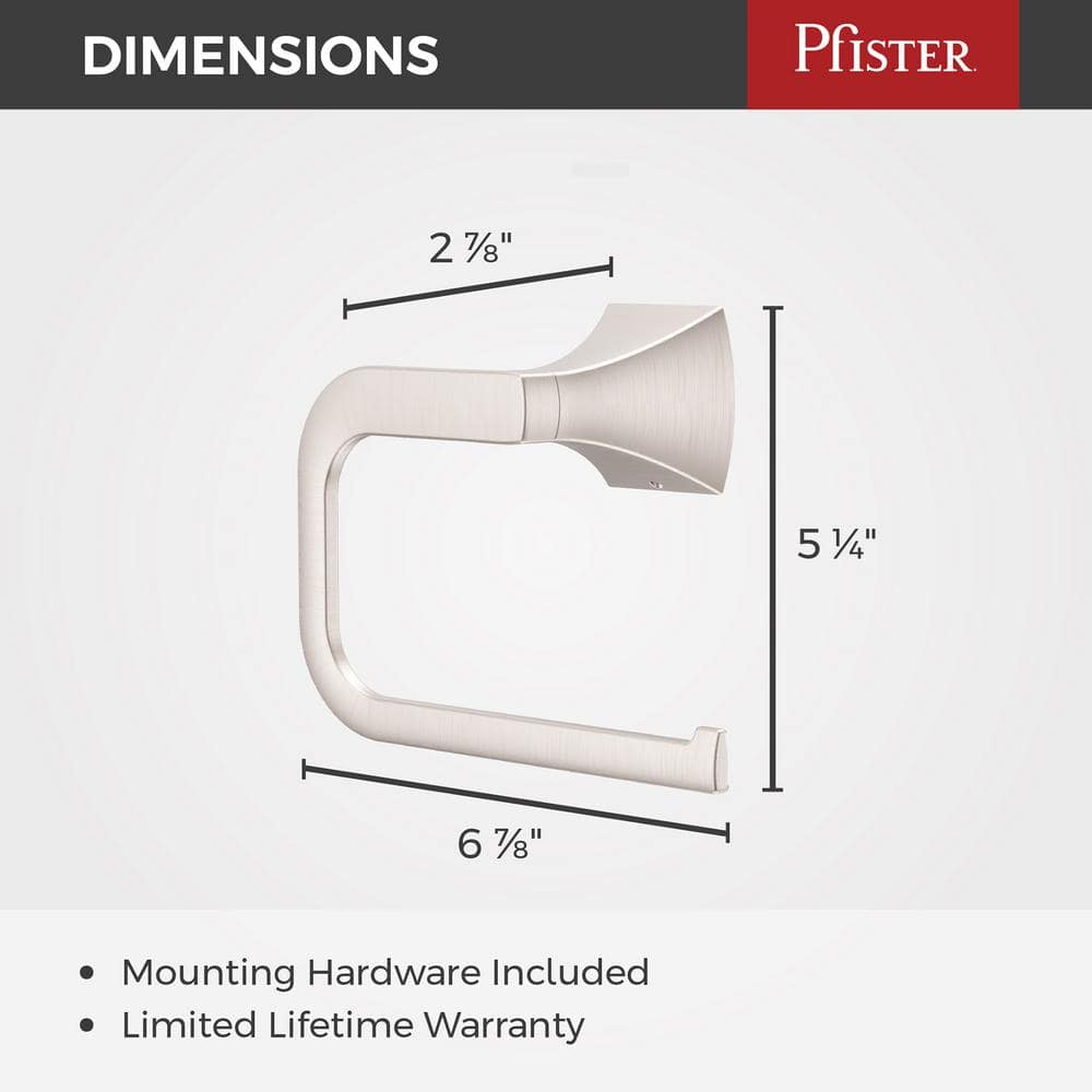 Brushed Nickel Wall Mounted Rectangular Hand Towel Holder