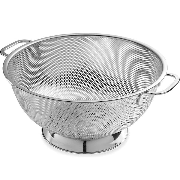 Adrinfly Stainless Steel Colander Bowl with Handle Pasta, Spaghetti, Fruit, Kitchen Food Strainer Basket, Pot Drainer for Cooking