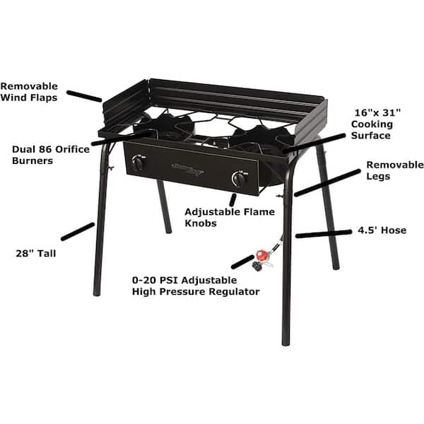 【CAMP GEEKS】 TFO-2UNIT.flame CAMP GEEKS】 TFO-2UNIT.flame 2 Burner Portable Propane Gas
