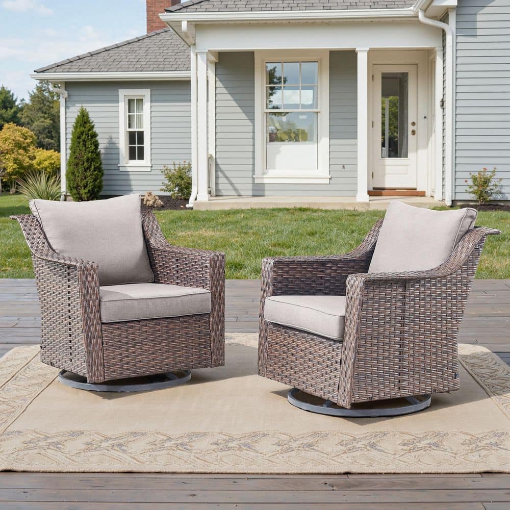 テーブル・チェア・ハンモック BlueRidgeChairWorks CarolinaSnackTable HOOOWOOO Oreille Grey 3-Piece Wicker Outdoor Patio