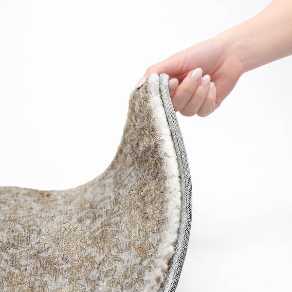 Dream Shag Premium Machine Washable Abstract ADS677 Gray 8 ft. x 10 ft. Area Rug
