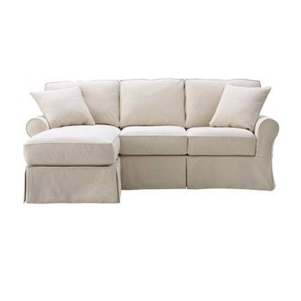 Home Decorators Collection Mayfair 2-Piece Classic Natural Sectional with Chaise