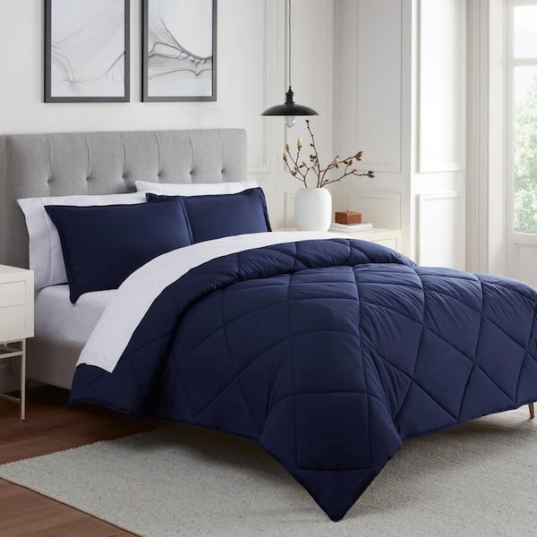 Eclipse Sleep Solutions Nola 2-Piece Medieval Blue Solid Polyester Twin/Twin XL Comforter Set