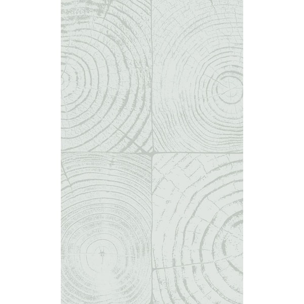 Walls Republic Mint Green Cross-Sections Tree Trunks Print Non Woven Non-Pasted Textured Wallpaper 57 sq. ft.
