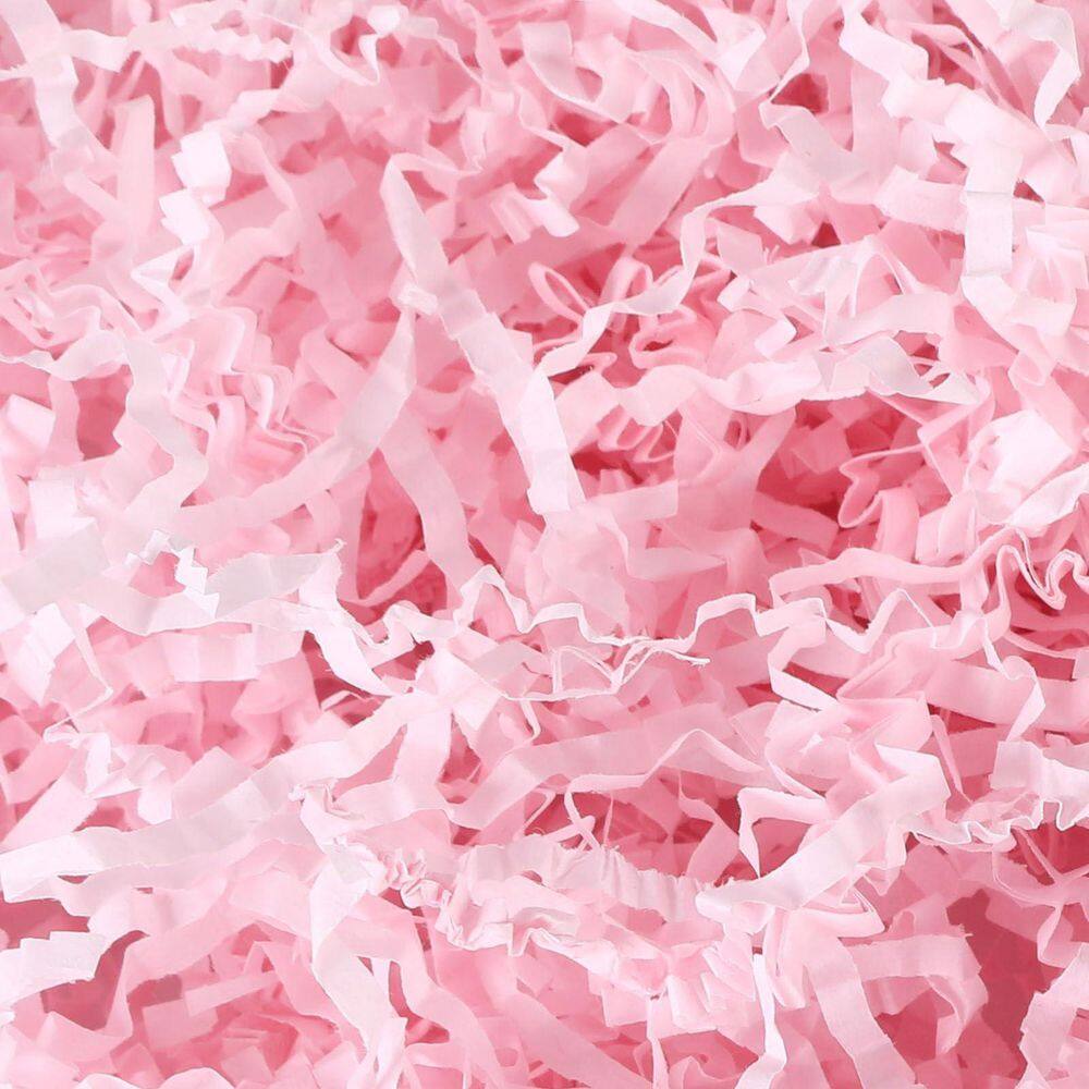Light Pink Crinkle Cut Paper Shred Filler 8 oz. 8.82 x 7.48 x 4.06 in. Shredded Paper for Gift Box Basket Wrapping price history on PriceWatchPro