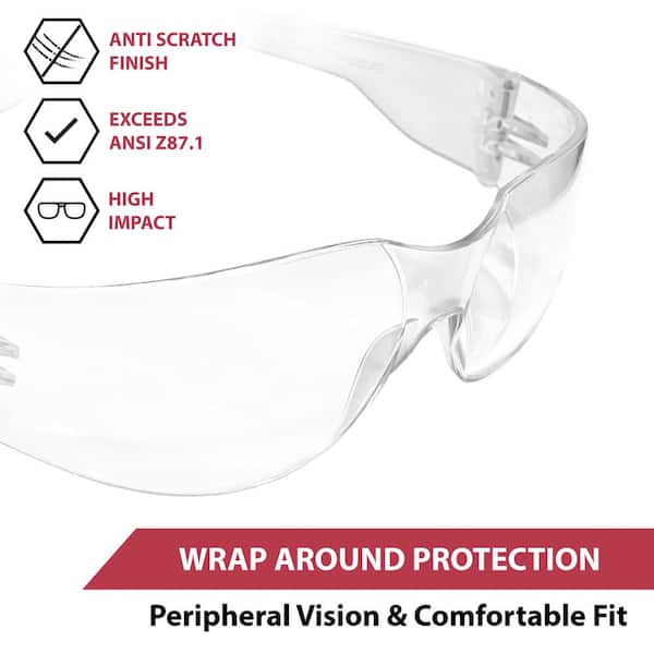 『EYE 770 CLEAR』 BISON LIFE Hyline Clear Safety Glasses, ANSI Z87.1, Impact