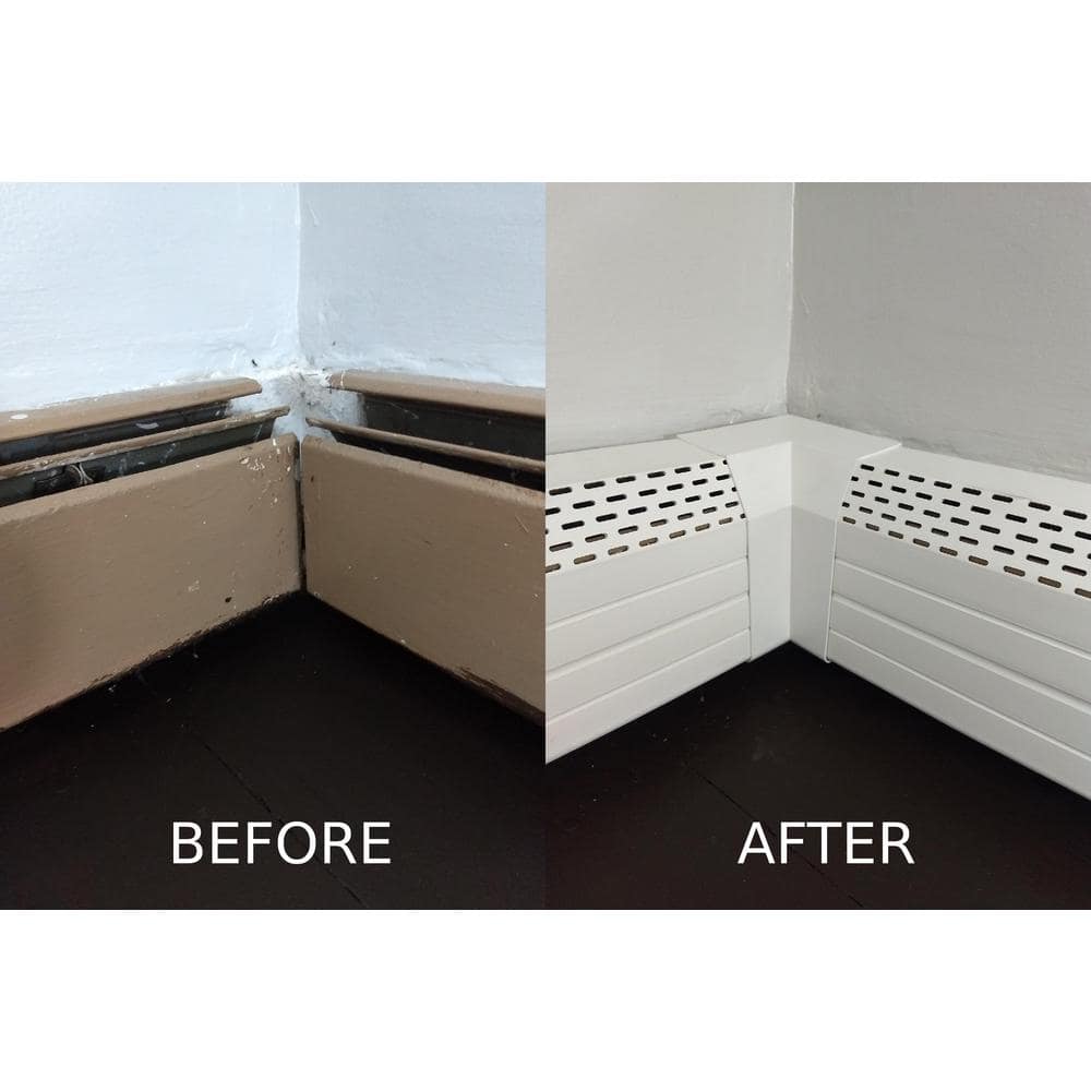 Bright White Polymer Inside Corner Baseboard Cover