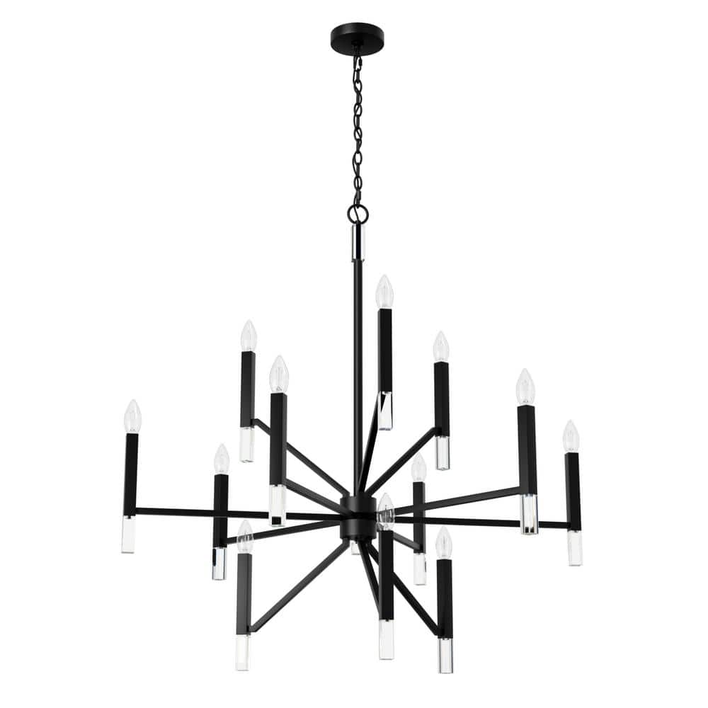 Hunter Kerrison 6-Light Satin Black Modern/Contemporary Led Chandelier
