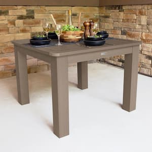 Highwood Whitewash Square Recycled Plastic Outdoor Dining Table AD ...