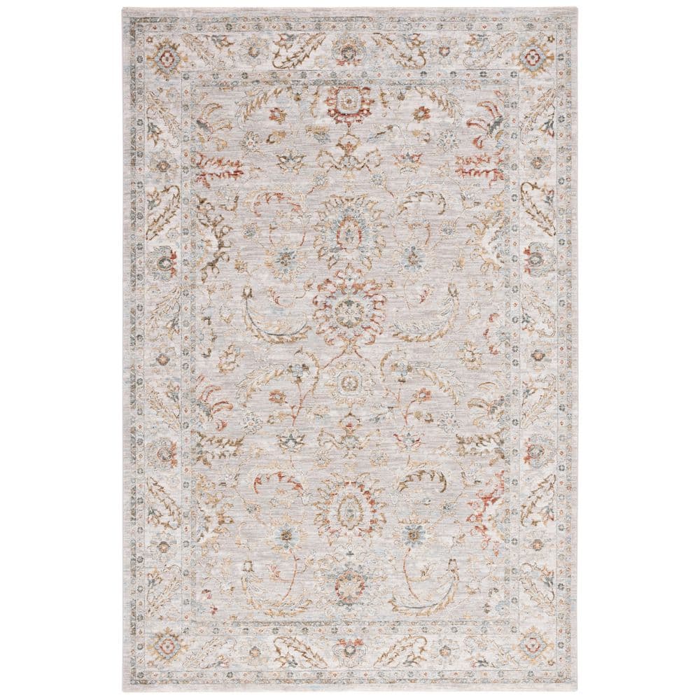 Hamilton Gray/Gold 9 ft. x 12 ft. Floral Border Area Rug price history on PriceWatchPro