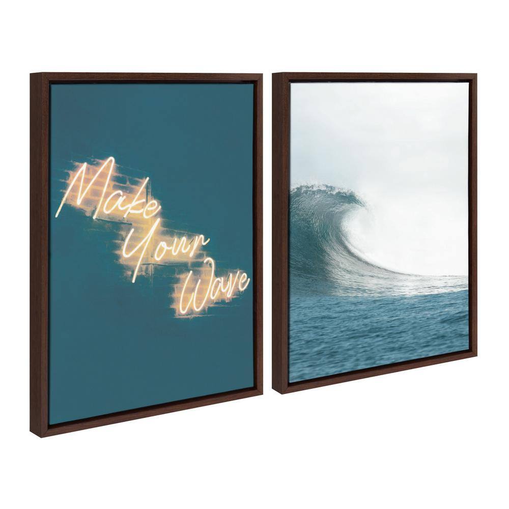 Make Your Wave Neon Sign and Ocean Wave Canvas Set