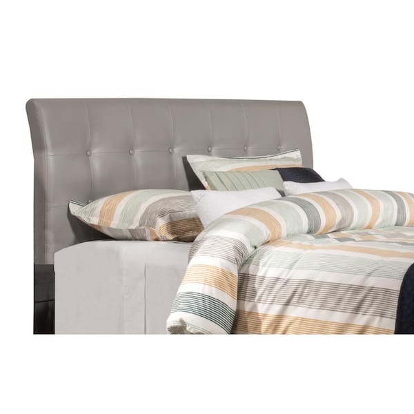 Hillsdale Furniture Lusso 63 in. W Gray Queen Upholstered Headboard