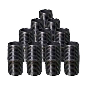 Black Steel Pipe, 1/4 in. x 1 in. Closed Nipple Fitting (10-Pack)