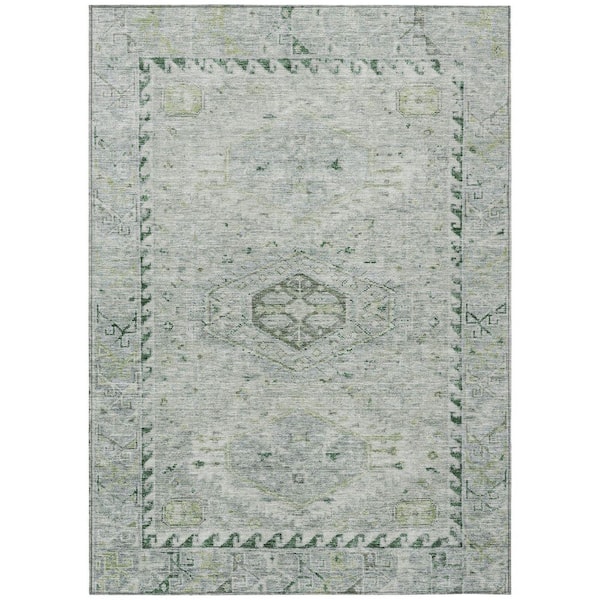 Chantille Machine Washable Indoor/Outdoor Abstract ACN2357 Celery 3 ft. x 4 ft. Area Rug