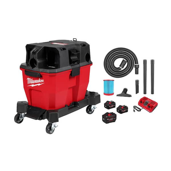 M18 FUEL 9 Gal. Cordless DUAL-BATTERY Wet/Dry Shop Vacuum Kit with M18 FORGE HD 12.0Ah Battery