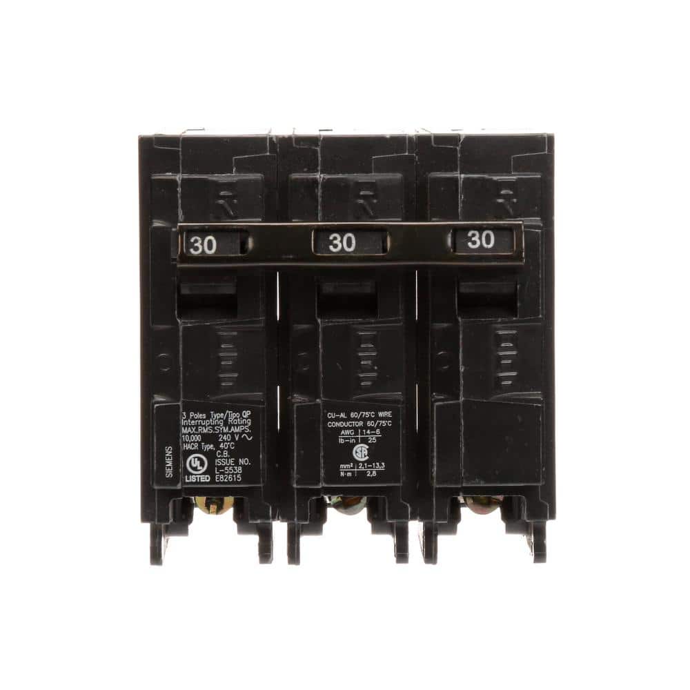 Siemens Q330 Circuit Breaker 30 Amp 3 Pole 60hz for sale online